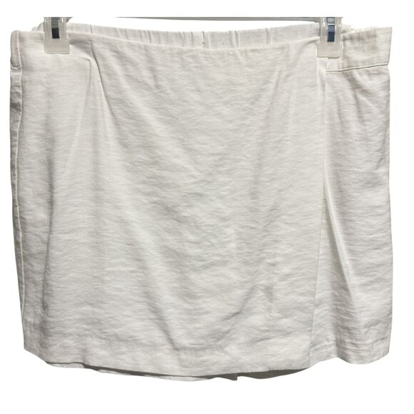 Zara White Linen Blend Pull-On Skort Sz XL Perfect for Summer Beach Picnic - Picture 1 of 3